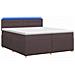 Letto box spring con materasso Marrone Scuro 200 x 200 cm - Foto miniatura 1