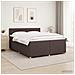 Letto box spring con materasso Marrone Scuro 200 x 200 cm - Foto miniatura 4