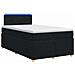 Letto box spring con materasso Nero 120 x 200 cm Tessuto - Foto miniatura 1