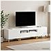 Mobile TV LED a 5 pezzi Bianco Lucido Legno ingegnerizzato - Foto miniatura 5
