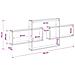 Scaffale da parete Rovere Fumo 130 x 10 x 50 cm - Foto miniatura 8