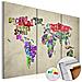 Quadri Di Sughero - Colorful Countries [ cork Map] 60x40 Cm - Foto miniatura 1