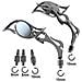 Coppia Retrovisori Specchietti Specchi Moto Chopper Custom Cromati Dx+sx - Foto miniatura 1