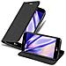 Cadorabo Custodia Compatibile Con Lg K10 2017 In Nero Di Notte - Coperchio Protettiva Con Chiusura Magnetica, Funzione Stand E Tasca Per Le Carte - Foto miniatura 1