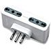 V-tac Adattatore Multiplo Quadriplo Con Prese / bipasso 2p+t 10/16a Standard Italiano - Sku 8726 - Foto miniatura 1