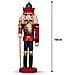 Set 1-2-4 Schiaccianoci Soldatino Accessorio Decorativo Ornamenti Natale 18 Cm 2 Pezzi Schiaccianoci - Foto miniatura 4