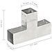Connettore Per Pali A Forma Di T In Metallo Zincato 71x71 Mm - Foto miniatura 6