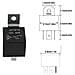 5pcs Professionale 4 Pin Auto Relay 12v 40a Spst Auto Rel Con Socket E Fili Di Colore Marcato Cablaggio Per Camion Dellautomobile Moto Barche (nero)  - Foto miniatura 4