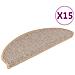 Tappeti Adesivi Scale Aspetto Sisal 15pz 65x21x4cm Beige Chiaro - Foto miniatura 1