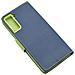 Maxy Custodia Book Orizzontale Silicone Case Per Samsung Galaxy S21+ 5g G996 Navy-lime - Foto miniatura 3