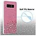 Custodia Compatibile Con Samsung Galaxy Note 8 In Rosa Con Glitter - Coperchio Protettivo In Silicone Tpu Flessibile Con Glitter Scintillanti - Foto miniatura 3