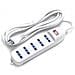 Multipresa Ciabatta Elettrica 5 Posti Con Interruttore Generale Cavo Da 5metri Spina: 10a 250v Presa: 5-way P17/11 - Foto miniatura 1