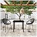 Set Mobili Da Pranzo Per Giardino 3 Pz Nero - Foto miniatura 1