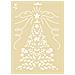 Stencil Natalizio A4 - Albero Floreale - Foto miniatura 1