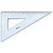 28730MAN Triangolo a 60° in Plastica Colore Blu Trasparente 1 pz - Foto miniatura 1