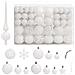 Set Palline Di Natale 111 Pz Bianco In Polistirene - Foto miniatura 1