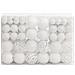 Set Palline Di Natale 111 Pz Bianco In Polistirene - Foto miniatura 2