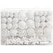 Set Palline Di Natale 111 Pz Bianco In Polistirene - Foto miniatura 3