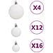 Set Palline Di Natale 111 Pz Bianco In Polistirene - Foto miniatura 5