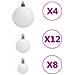 Set Palline Di Natale 111 Pz Bianco In Polistirene - Foto miniatura 6
