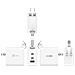 Caricatore da viaggio a 3 porte USB-C GaN da 65 W con spine CA intercambiabili e cavo USB-C - Foto miniatura 2
