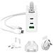 Caricatore da viaggio a 3 porte USB-C GaN da 65 W con spine CA intercambiabili e cavo USB-C - Foto miniatura 5