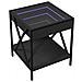 Tavolino Da Salotto Con Led Infinity Nero 40x40x49 Cm - Foto miniatura 3