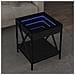 Tavolino Da Salotto Con Led Infinity Nero 40x40x49 Cm - Foto miniatura 1