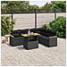 Set Divani Da Giardino Con Cuscini 7pz Nero Polyrattan - Foto miniatura 3