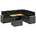 Set Divani Da Giardino Con Cuscini 7pz Nero Polyrattan - Foto miniatura 1