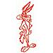 Willy Coyote - Adesivo Prespaziato - Colore Rosso - 20cm - Foto miniatura 1