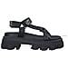 Black Casual Open Sandals Sandali Pelle Scarpe Donna Nero Eu 38, 2-28788-20 001 - Foto miniatura 1