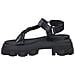 Black Casual Open Sandals Sandali Pelle Scarpe Donna Nero Eu 38, 2-28788-20 001 - Foto miniatura 3