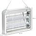 Zapper per Insetti e Zanzare da 20W a Luci LED UV con Vassoio Rimovibile, in ABS e Metallo, 39x8x28 cm - Foto miniatura 6