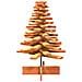 Albero Di Natale Marrone Cera 80 Cm In Legno Massello Di Pino - Foto miniatura 3