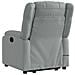 Poltrona Alzapersona Massaggi Elettrica Grigio Chiaro Tessuto - Foto miniatura 4