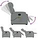 Poltrona Alzapersona Massaggi Elettrica Grigio Chiaro Tessuto - Foto miniatura 6