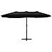 Ombrellone Da Esterni Palo In Alluminio 460x270cm Nero - Foto miniatura 1