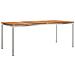 Set da Pranzo da Giardino  7 Pezzi in Legno Massello di Teak, Tavolo da Pranzo Esterno  200x90x74.5 cm in Legno Massello di Teak, Sedie da Giardino Impilabili  2 pz in Legno Massello di Teak e Metallo, Sedie da Giardino Impilabili  4 pz in Legno Massello  - Foto miniatura 5