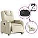 Poltrona Reclinabile Elettrica Crema in Similpelle - Foto miniatura 6