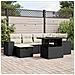 Set Divani da Giardino con Cuscini 7pz Nero Polyrattan - Foto miniatura 2