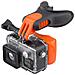 Supporto Surf Mouth Per Gopro Con Blocco Galleggiante E Cordino - Nero /arancione - Foto miniatura 1