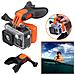 Supporto Surf Mouth Per Gopro Con Blocco Galleggiante E Cordino - Nero /arancione - Foto miniatura 4