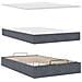 Pouf Letto con Materasso e LED Grigio Scuro 120x190cm Velluto - Foto miniatura 9