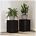 Supporti per piante 2 pcs Rovere Nero 25x25x35 cm Legno ingegnerizzato - Foto miniatura 2