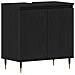 Mobile Lavabo da Bagno Rovere Nero 58x33x60 cm Legno Ingegnerizzato - Foto miniatura 1