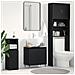 Mobile Lavabo da Bagno Rovere Nero 58x33x60 cm Legno Ingegnerizzato - Foto miniatura 2