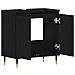Mobile Lavabo da Bagno Rovere Nero 58x33x60 cm Legno Ingegnerizzato - Foto miniatura 5