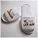 Pantofole Da Sposa Con Paillettes E Dita Scoperte 'bride' Con Corona - Perfette Per Feste Di Addio Al Nubilato - Foto miniatura 2