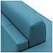 Chris Divano Letto Angolare Con Penisola In Simil Cotone T13 Azzurro - Foto miniatura 4